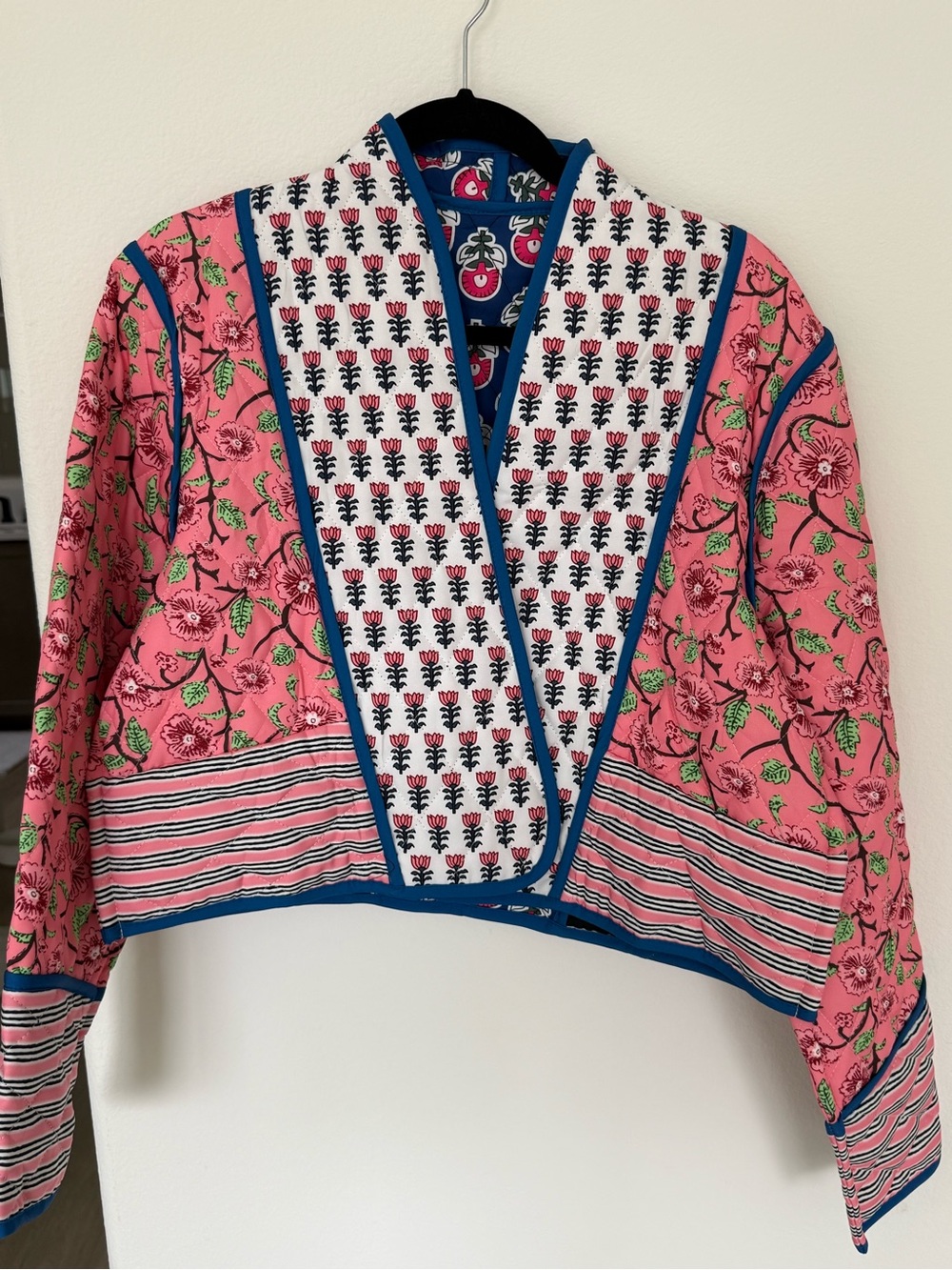 Floral Pink Patchwork Kimono Jacket
